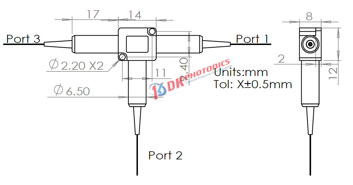 488nm Polarization Beam Combiner/Splitter