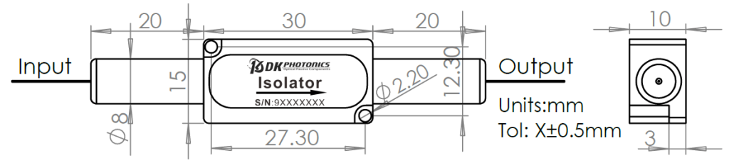 High Power SM In-line Optical Isolator-30W