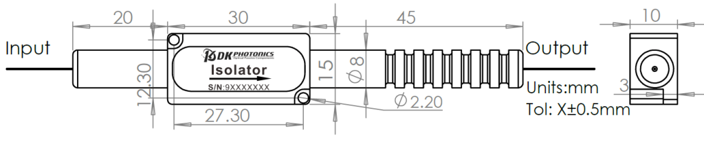 High Power SM In-line Optical Isolator-30W