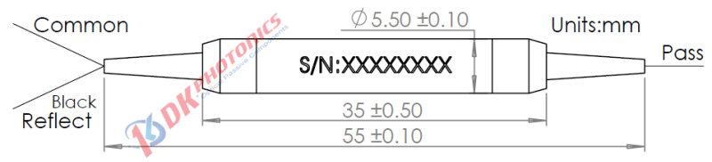 200GHz 1x2 DWDM Device (3 ports)