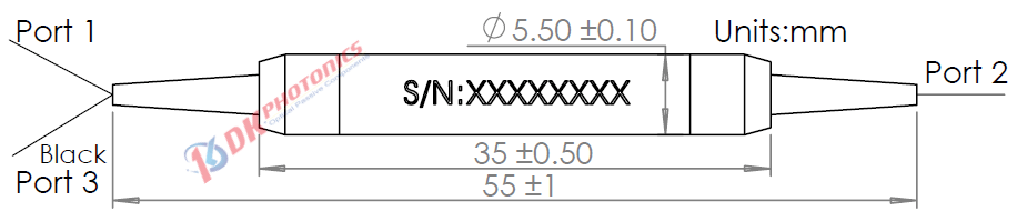 1064nm 1X2 Polarization Maintaining Optical Circulator (Fast axis blocked,low power,compact size)