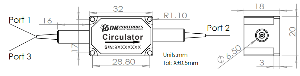 Compact size TGG Based PM Optical Circulator