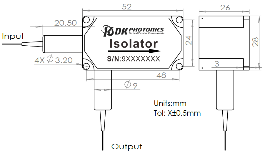 TGG Based PM Dual stage Optical Isolator