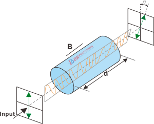 Schematic diagram of Faraday effect