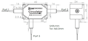 TGG Based 680nm Optical Circulator