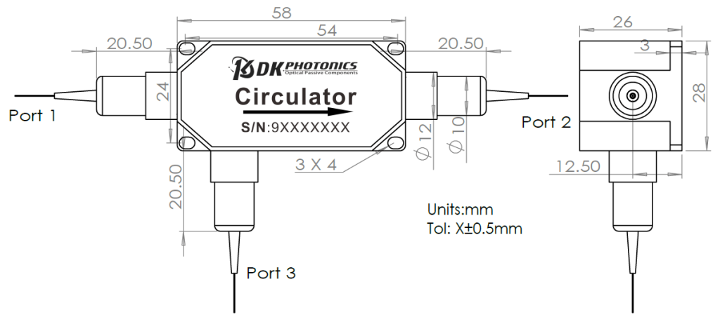 808nm TGG Based PM Optical Circulator