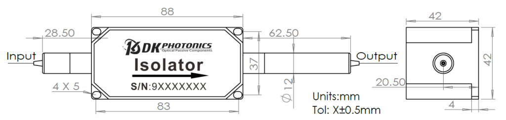 1064nm High Power In-line Optical Isolator-100W Series