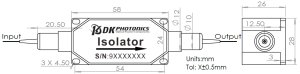 1064nm TGG Based Optical Isolator